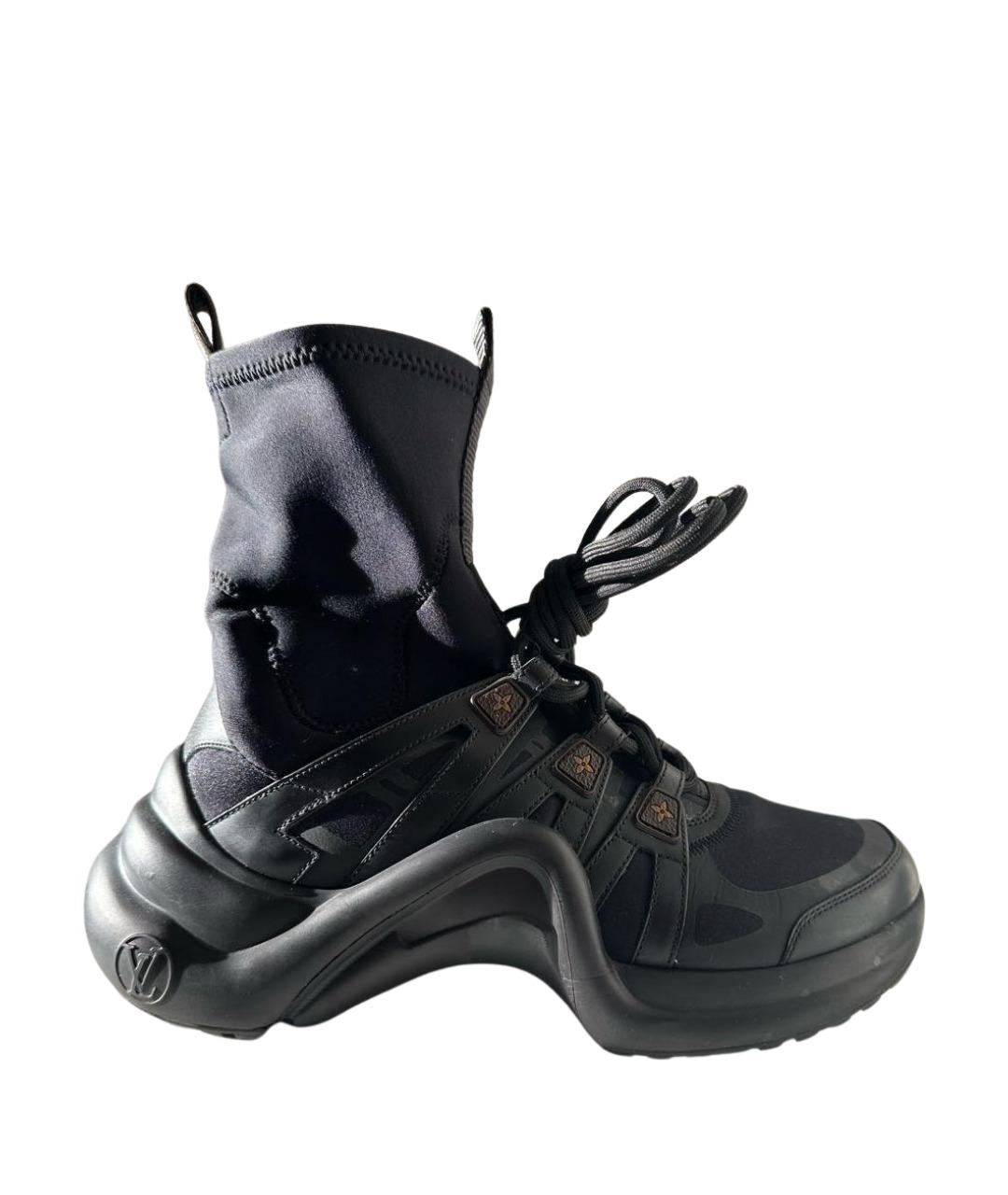 LOUIS VUITTON Черные текстильные кроссовки, фото 1