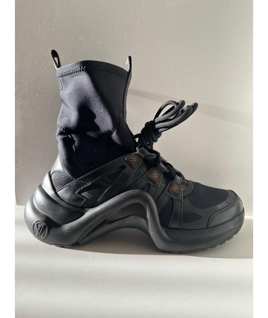 LOUIS VUITTON Черные текстильные кроссовки, фото 9