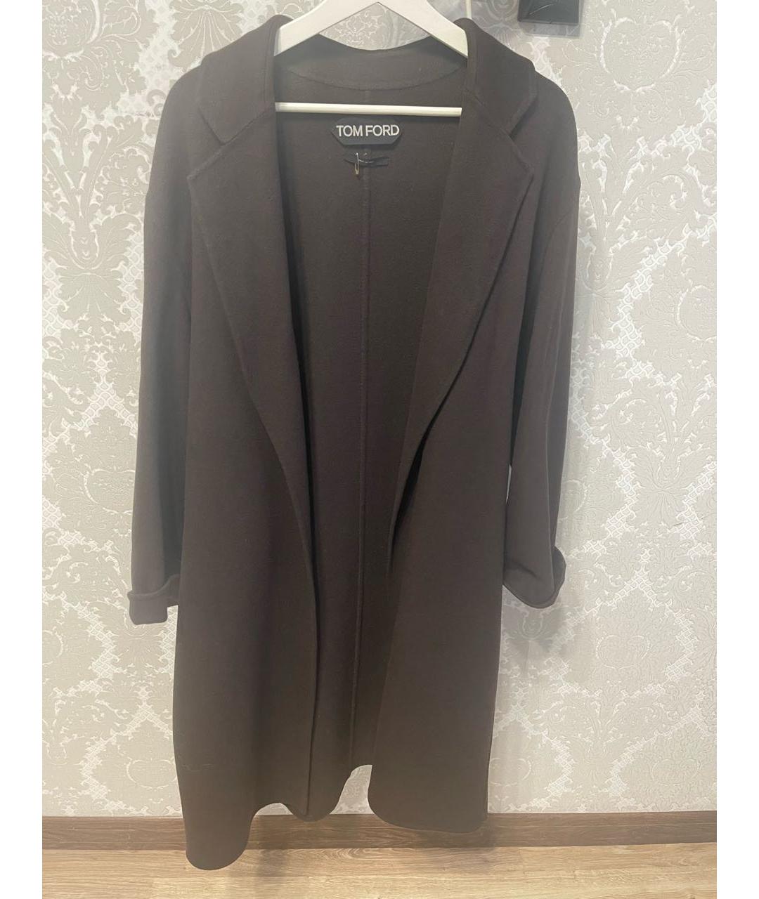 TOM FORD Коричневое кашемировое пальто, фото 5