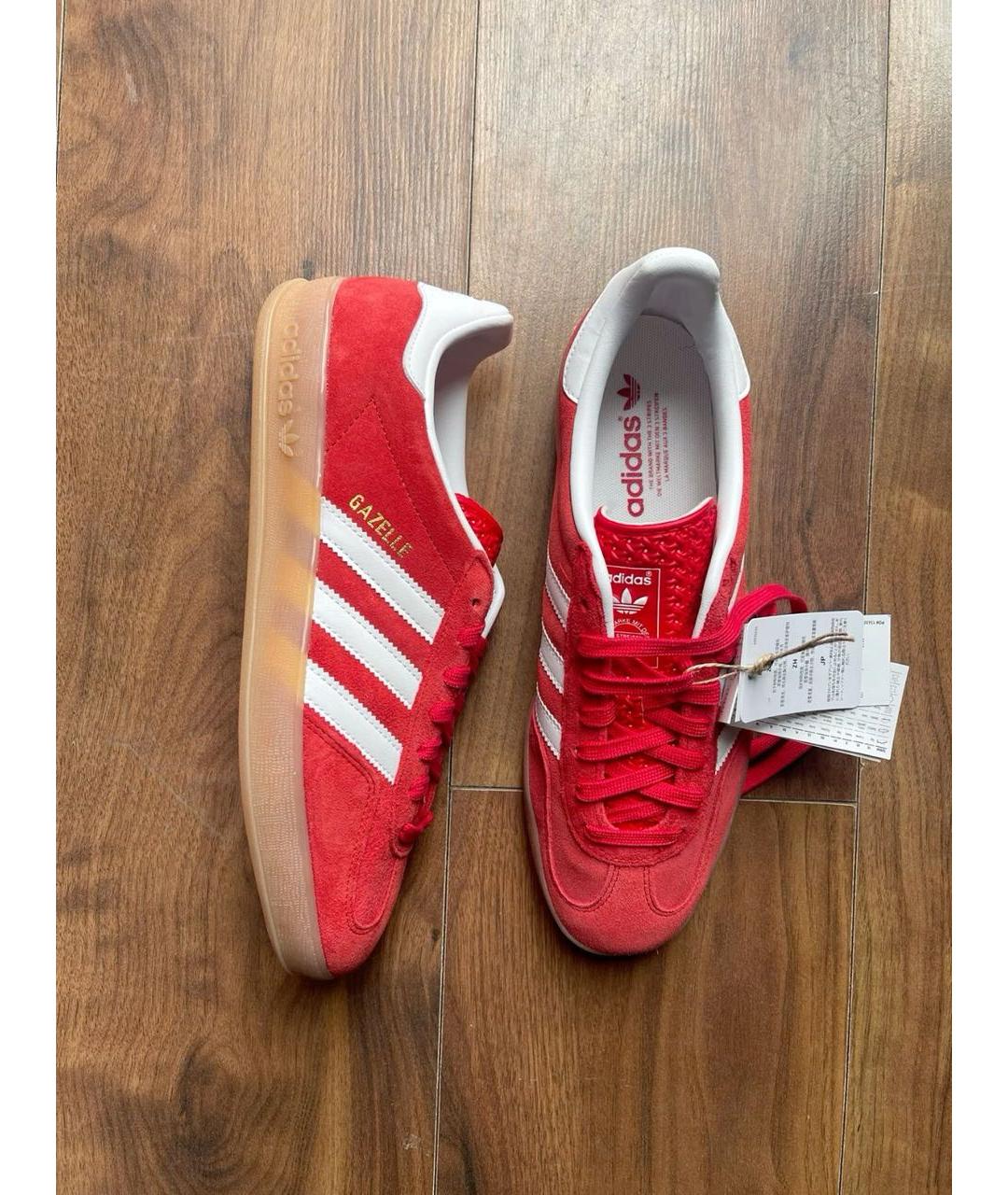 ADIDAS Красные замшевые кеды, фото 2