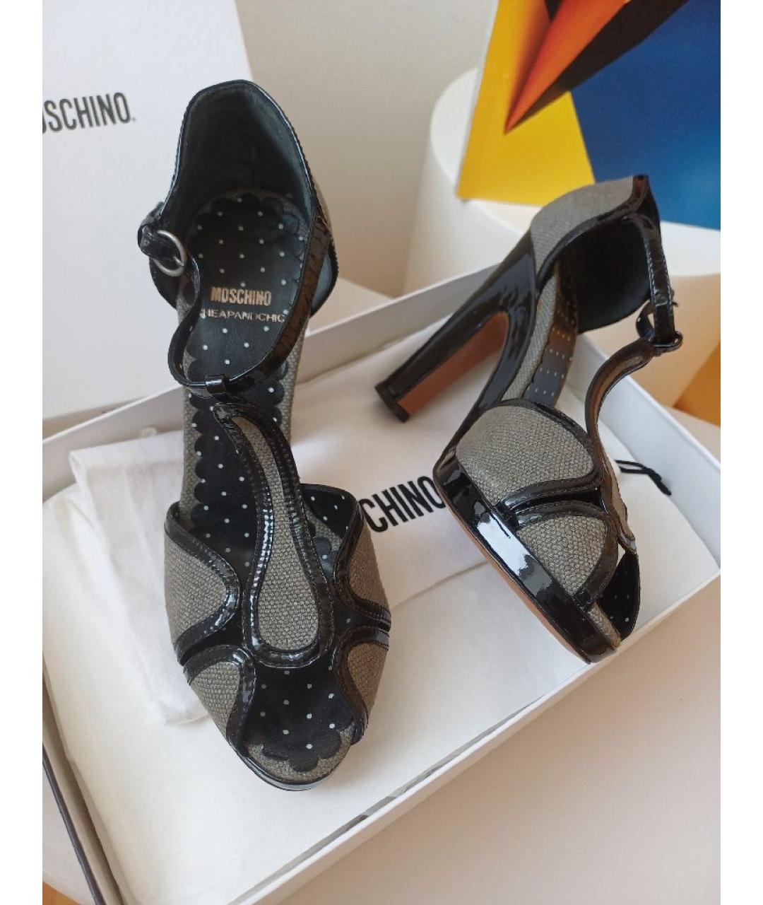 MOSCHINO Мульти кожаные туфли, фото 4