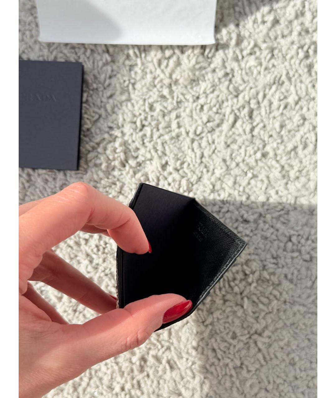 PRADA Черный кожаный кардхолдер, фото 6