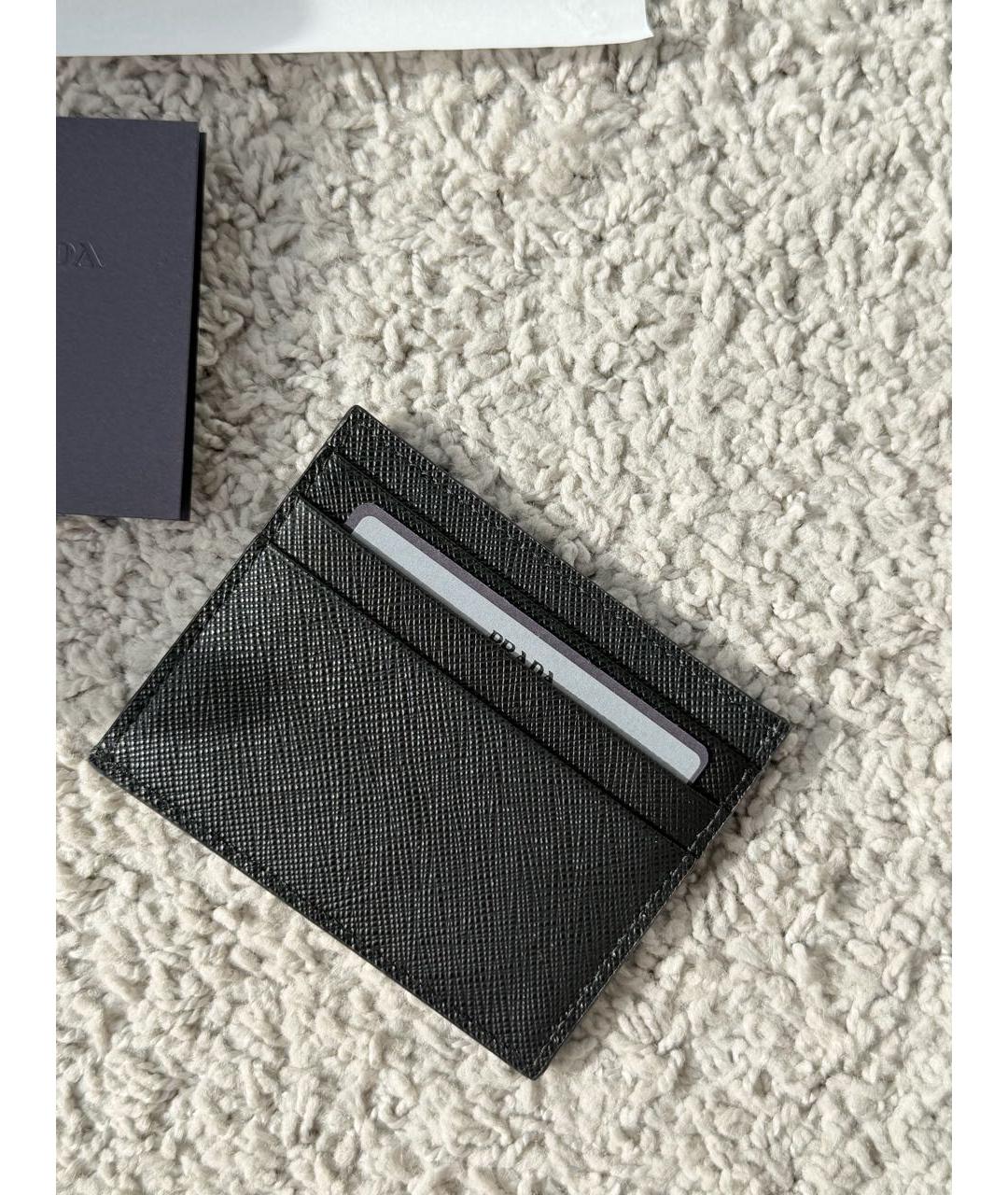 PRADA Черный кожаный кардхолдер, фото 5