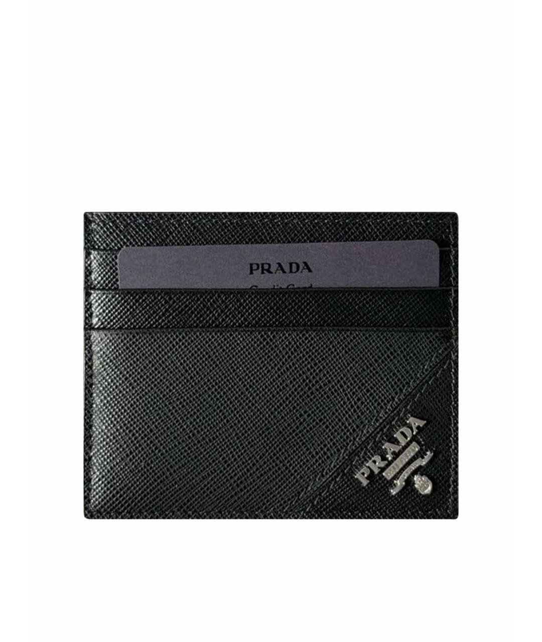 PRADA Черный кожаный кардхолдер, фото 1