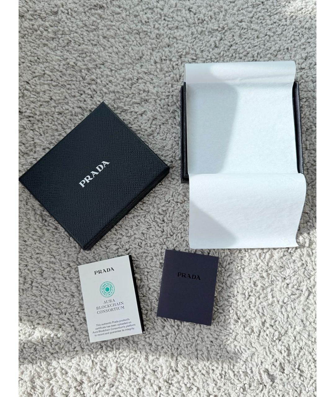 PRADA Черный кожаный кардхолдер, фото 4