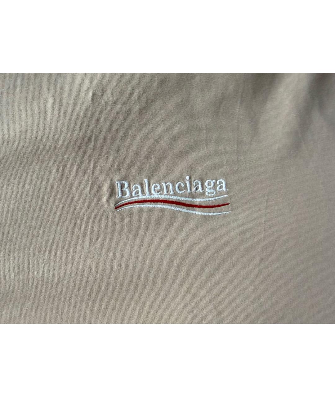 BALENCIAGA Розовая хлопковая футболка, фото 5