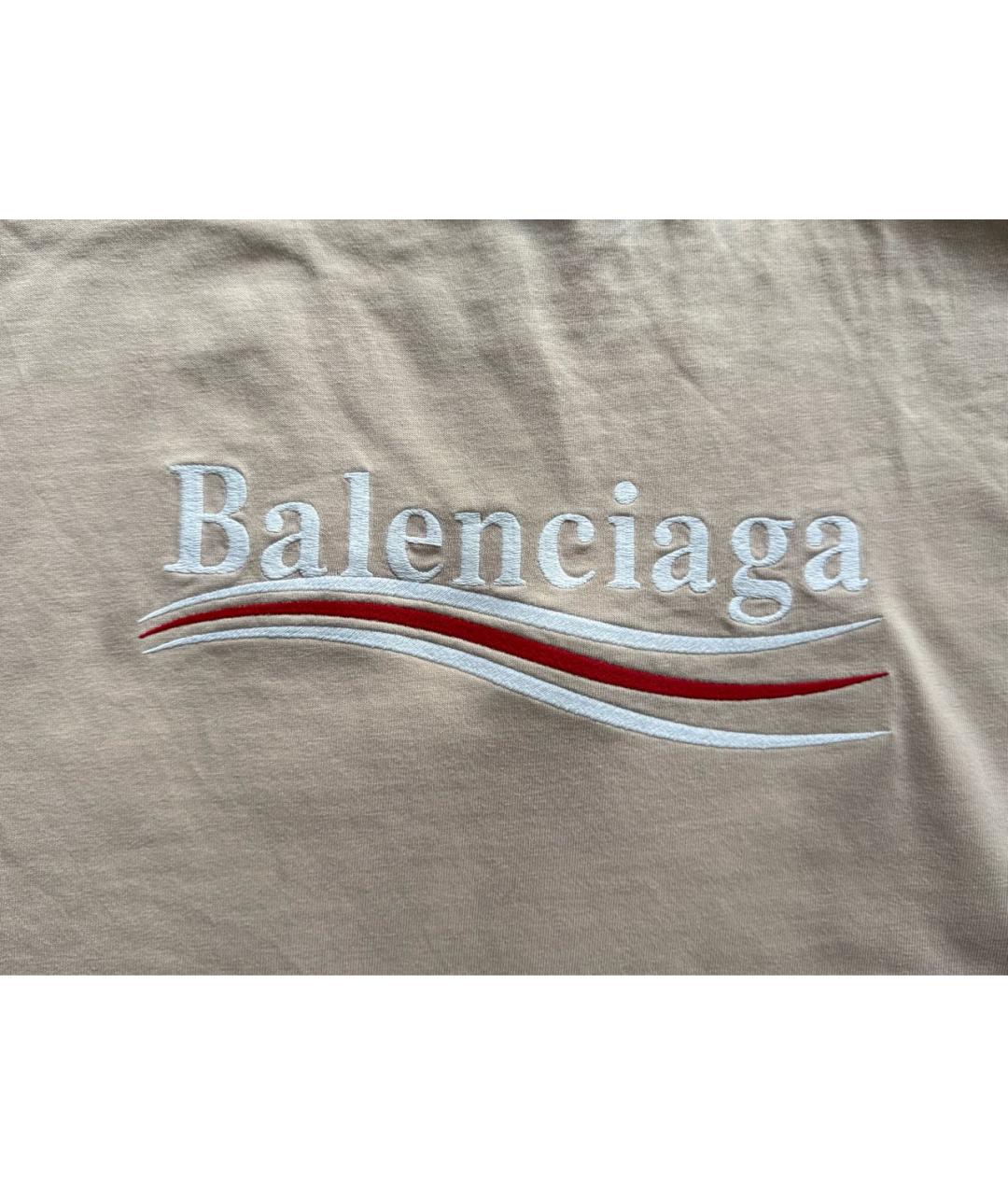 BALENCIAGA Розовая хлопковая футболка, фото 4