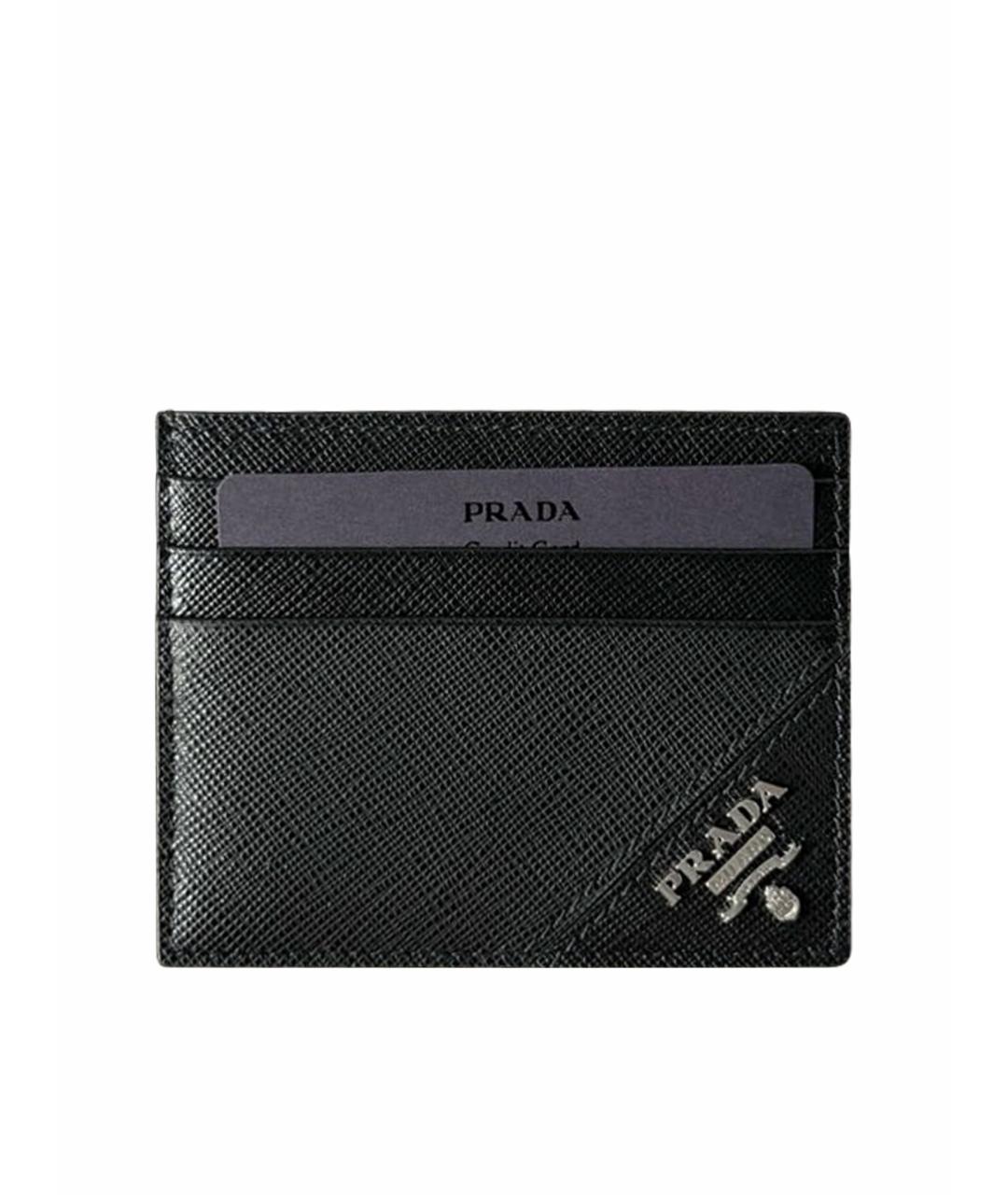 PRADA Черный кожаный кардхолдер, фото 1