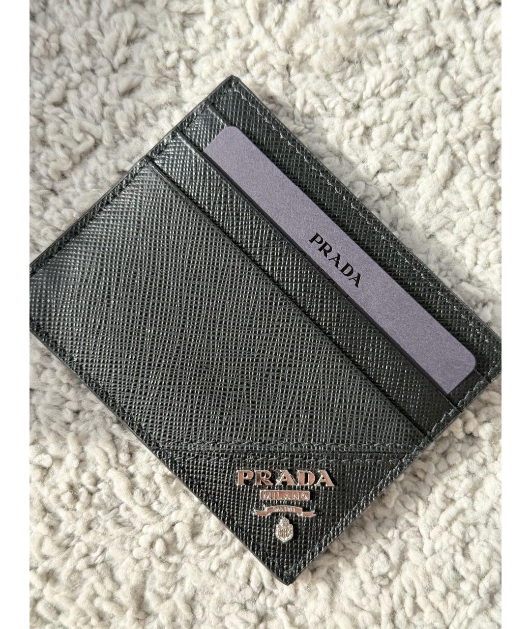 PRADA Черный кожаный кардхолдер, фото 8