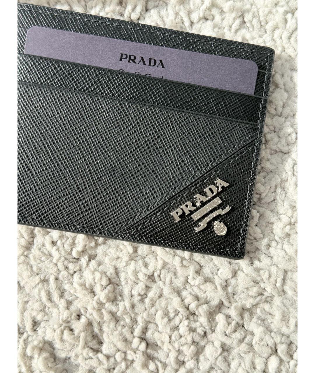 PRADA Черный кожаный кардхолдер, фото 2
