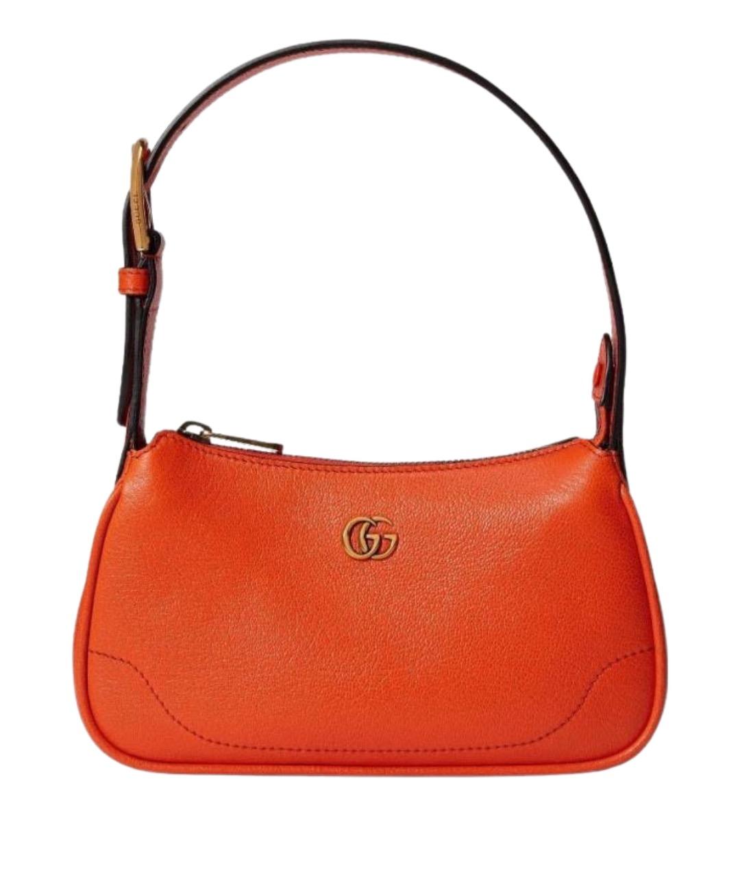 GUCCI Оранжевая кожаная сумка через плечо, фото 1
