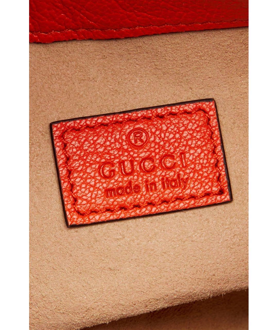 GUCCI Оранжевая кожаная сумка через плечо, фото 7