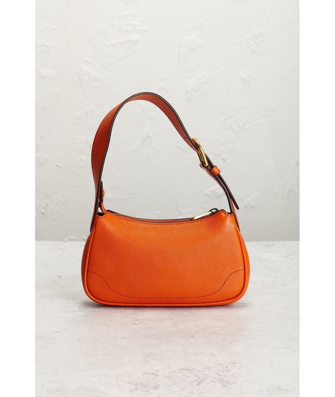 GUCCI Оранжевая кожаная сумка через плечо, фото 3
