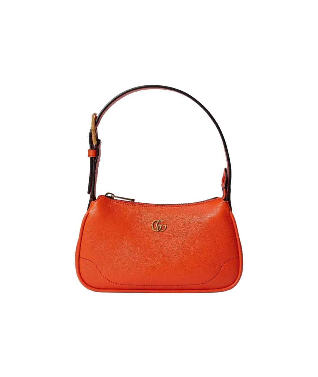GUCCI Оранжевая кожаная сумка через плечо, фото 8