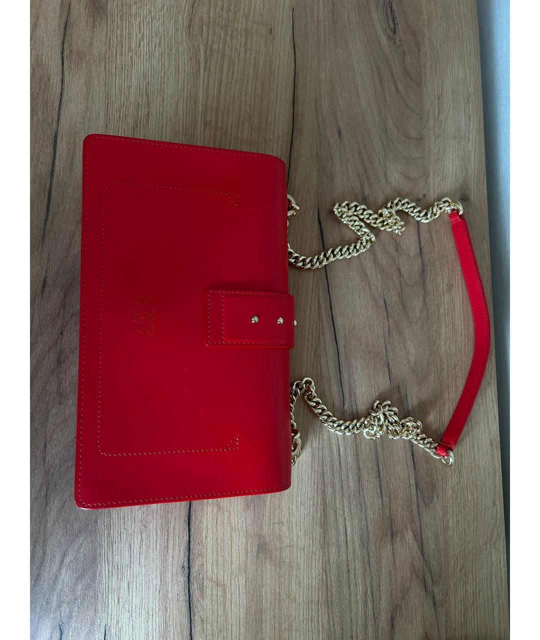 PINKO Красная кожаная сумка через плечо, фото 3