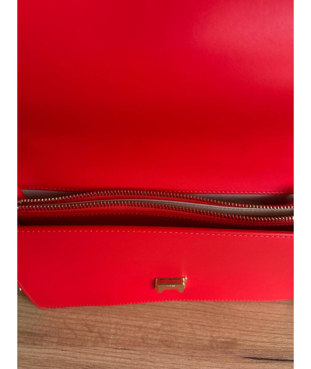 PINKO Красная кожаная сумка через плечо, фото 7