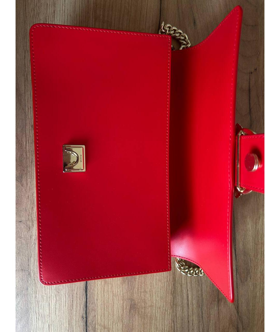 PINKO Красная кожаная сумка через плечо, фото 8