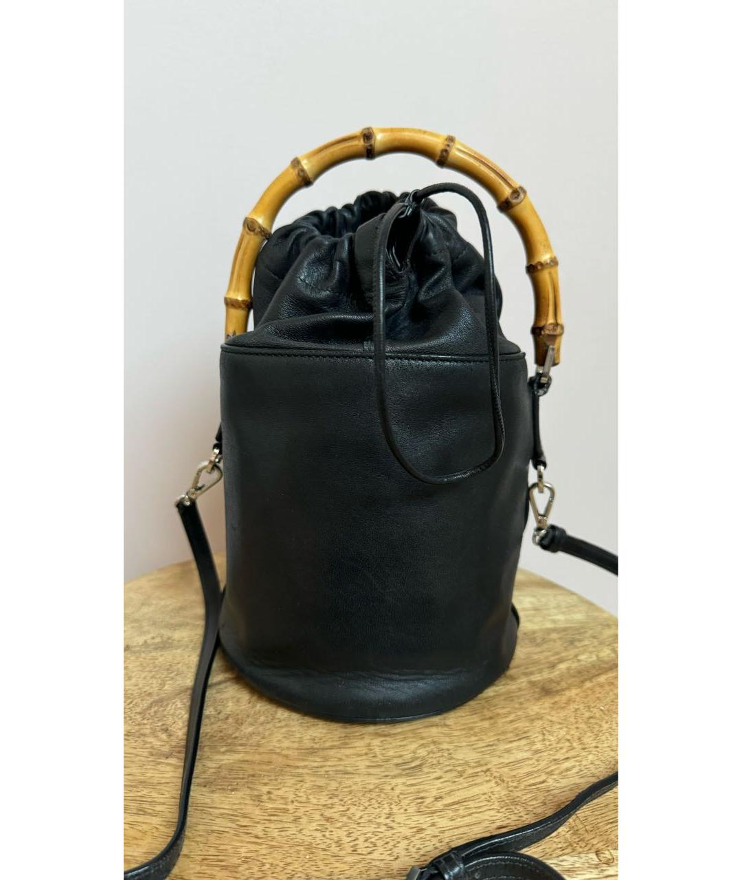 JIL SANDER Черная кожаная сумка через плечо, фото 2