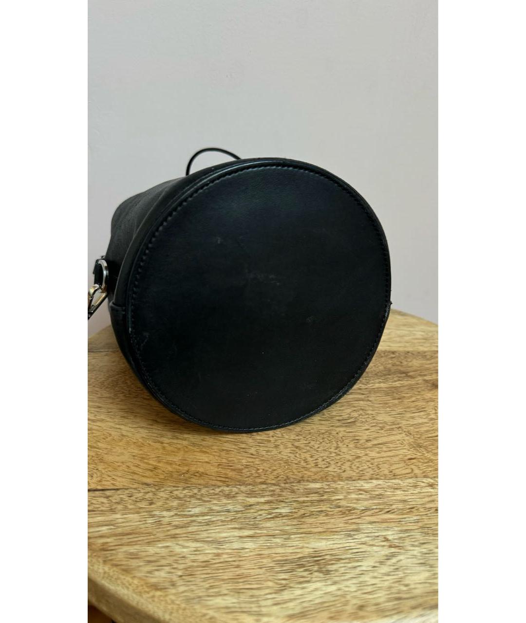 JIL SANDER Черная кожаная сумка через плечо, фото 6