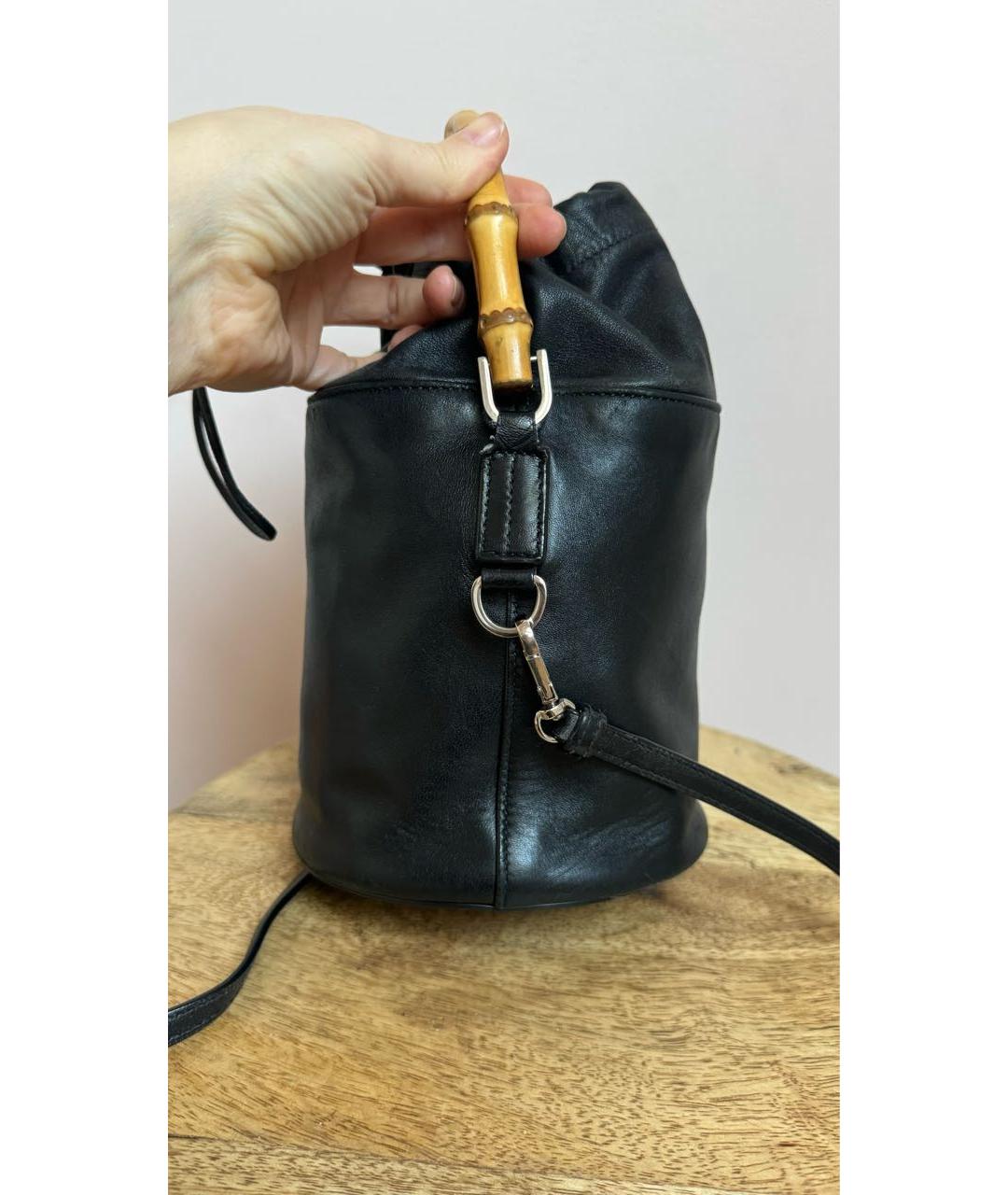 JIL SANDER Черная кожаная сумка через плечо, фото 3