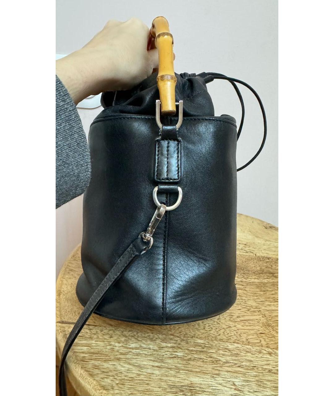 JIL SANDER Черная кожаная сумка через плечо, фото 4
