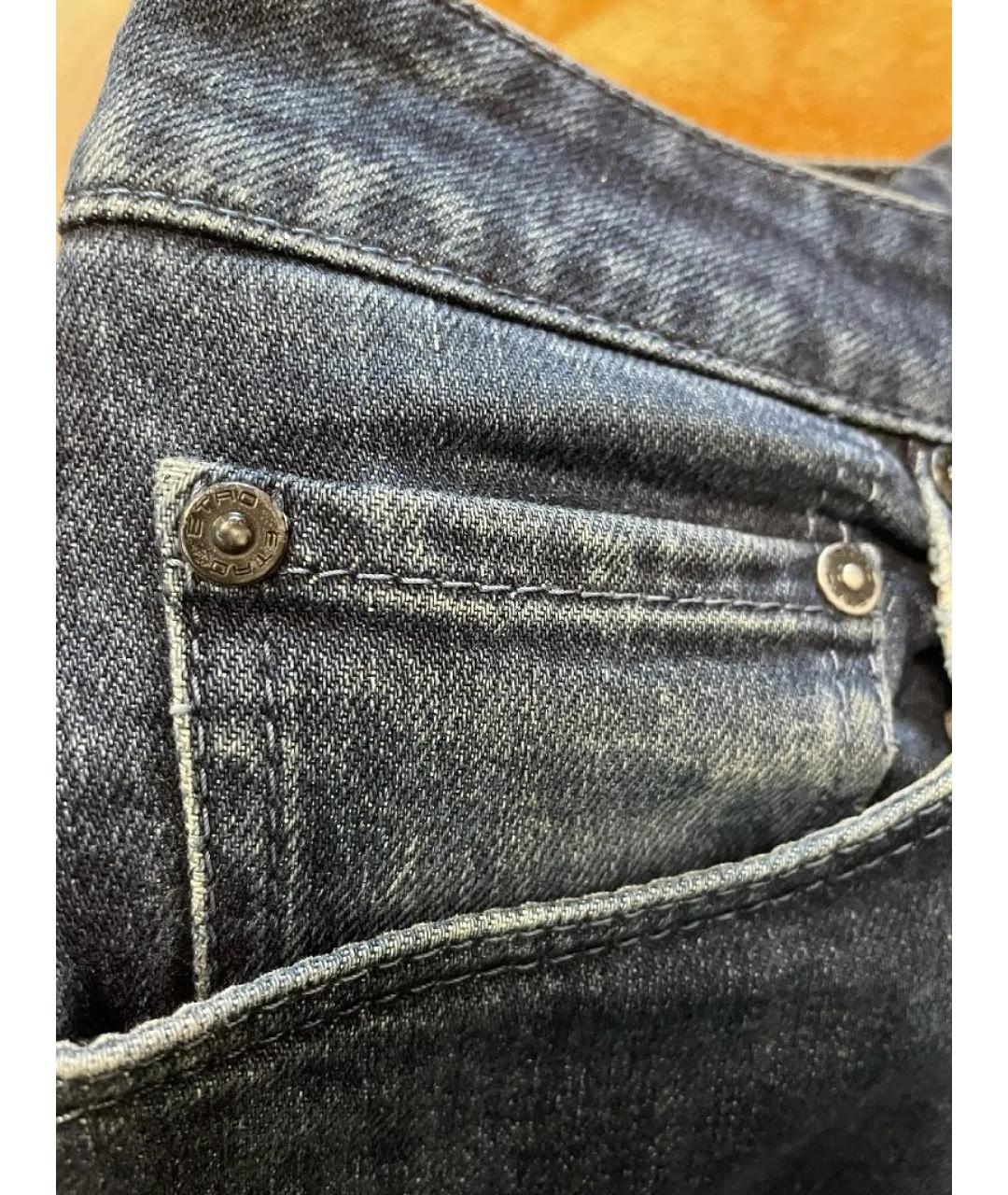 ETRO Темно-синие хлопко-полиэстеровые джинсы скинни, фото 8