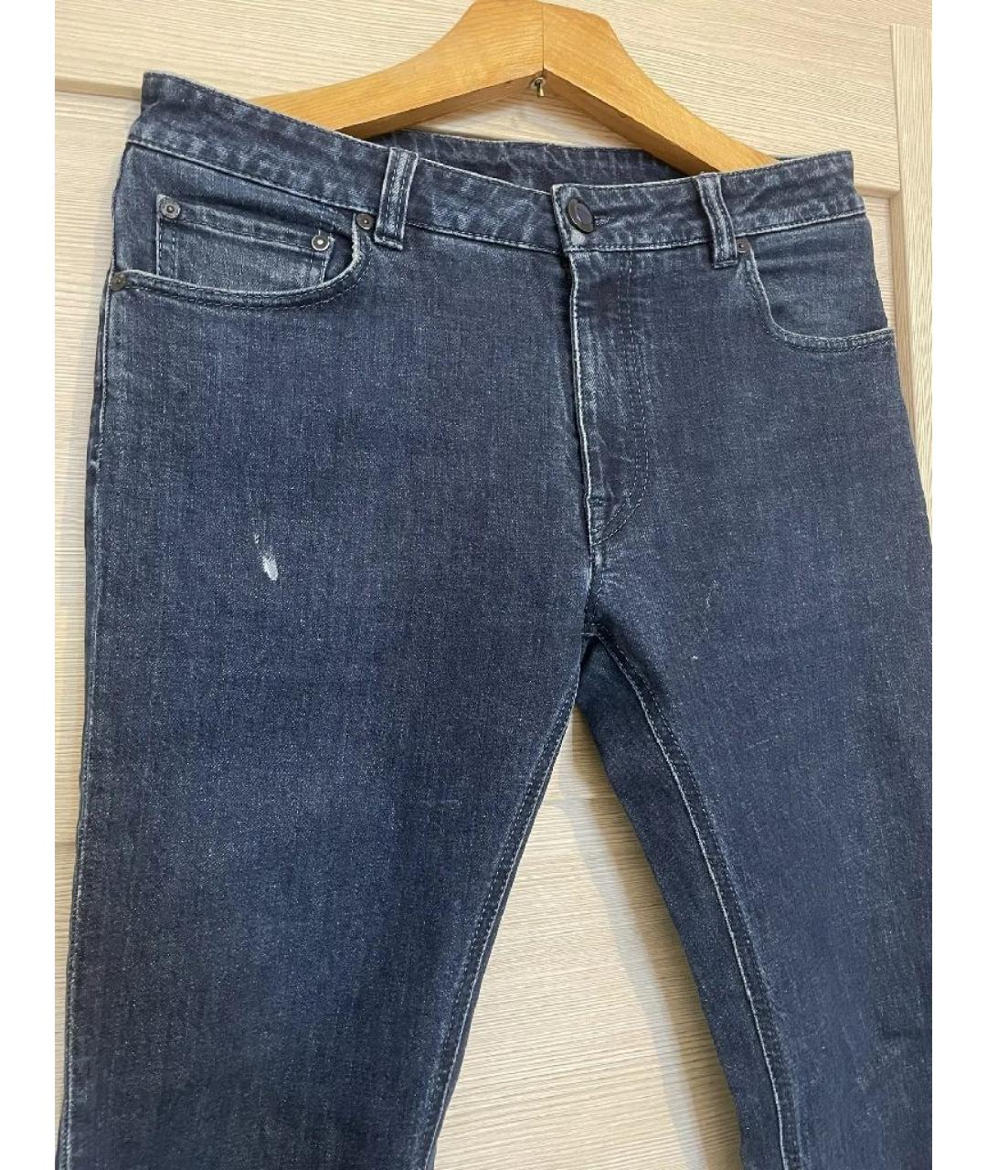 ETRO Темно-синие хлопко-полиэстеровые джинсы скинни, фото 3