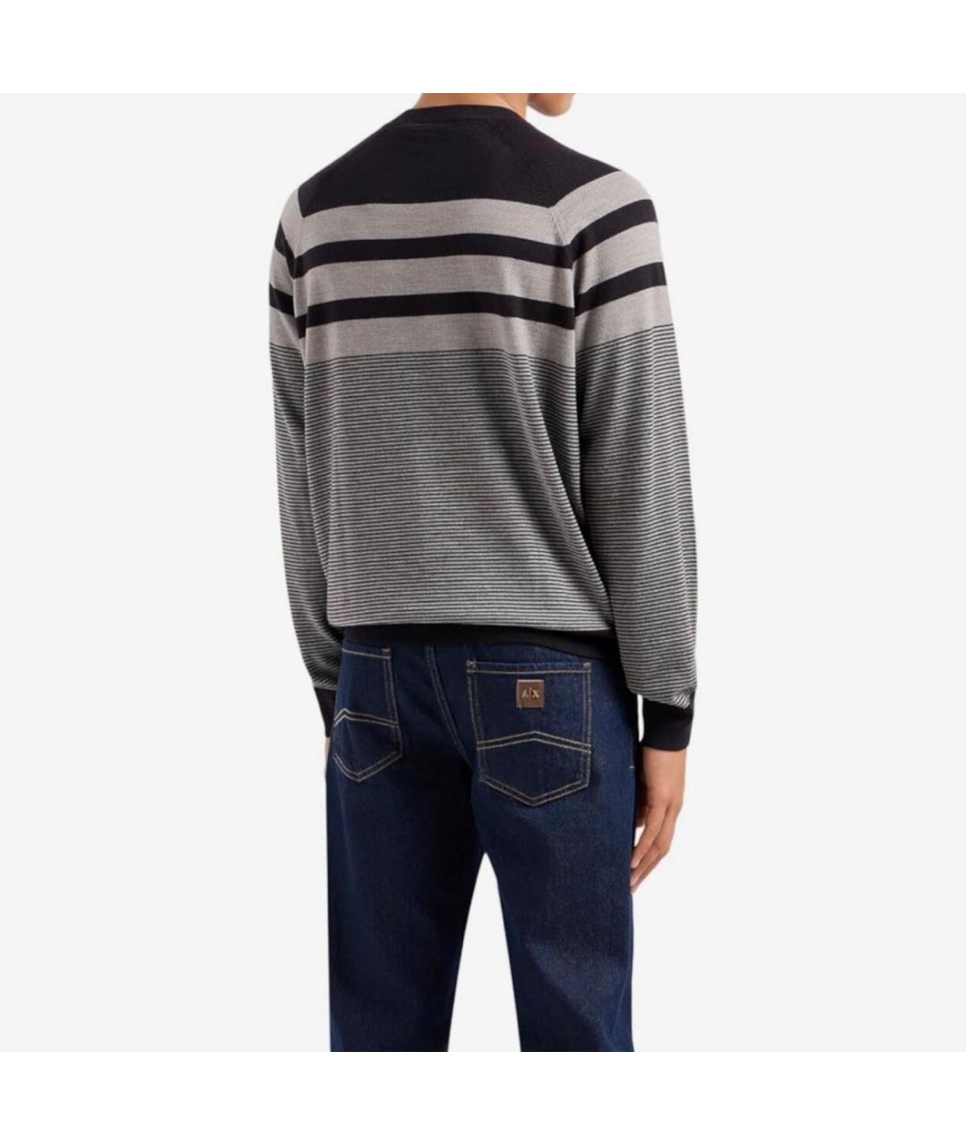 ARMANI EXCHANGE Серый шерстяной джемпер / свитер, фото 8