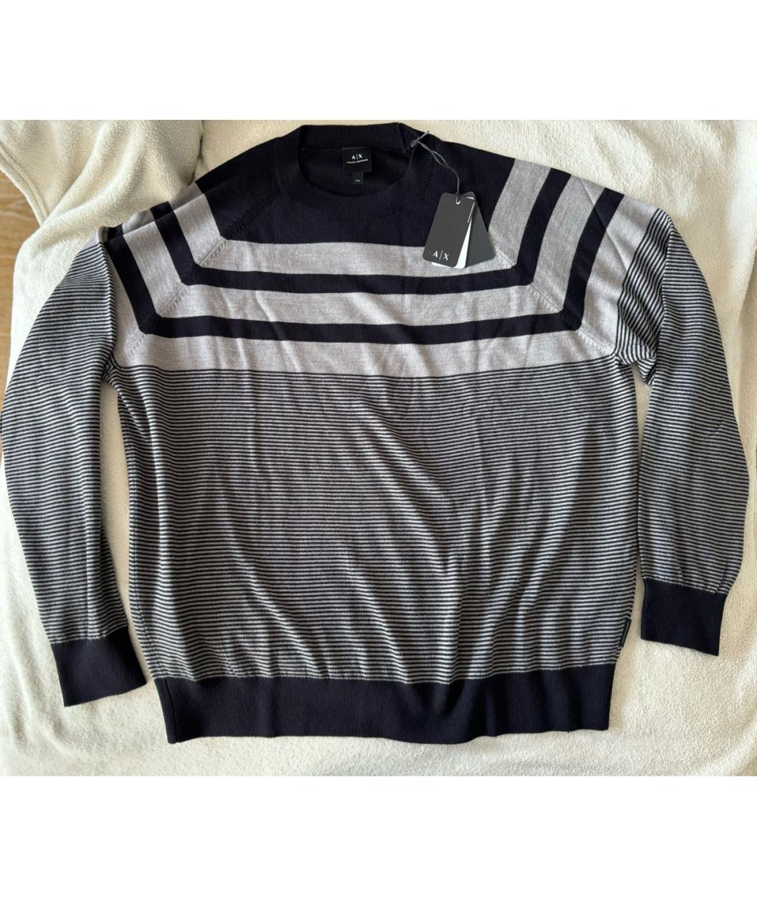 ARMANI EXCHANGE Серый шерстяной джемпер / свитер, фото 2