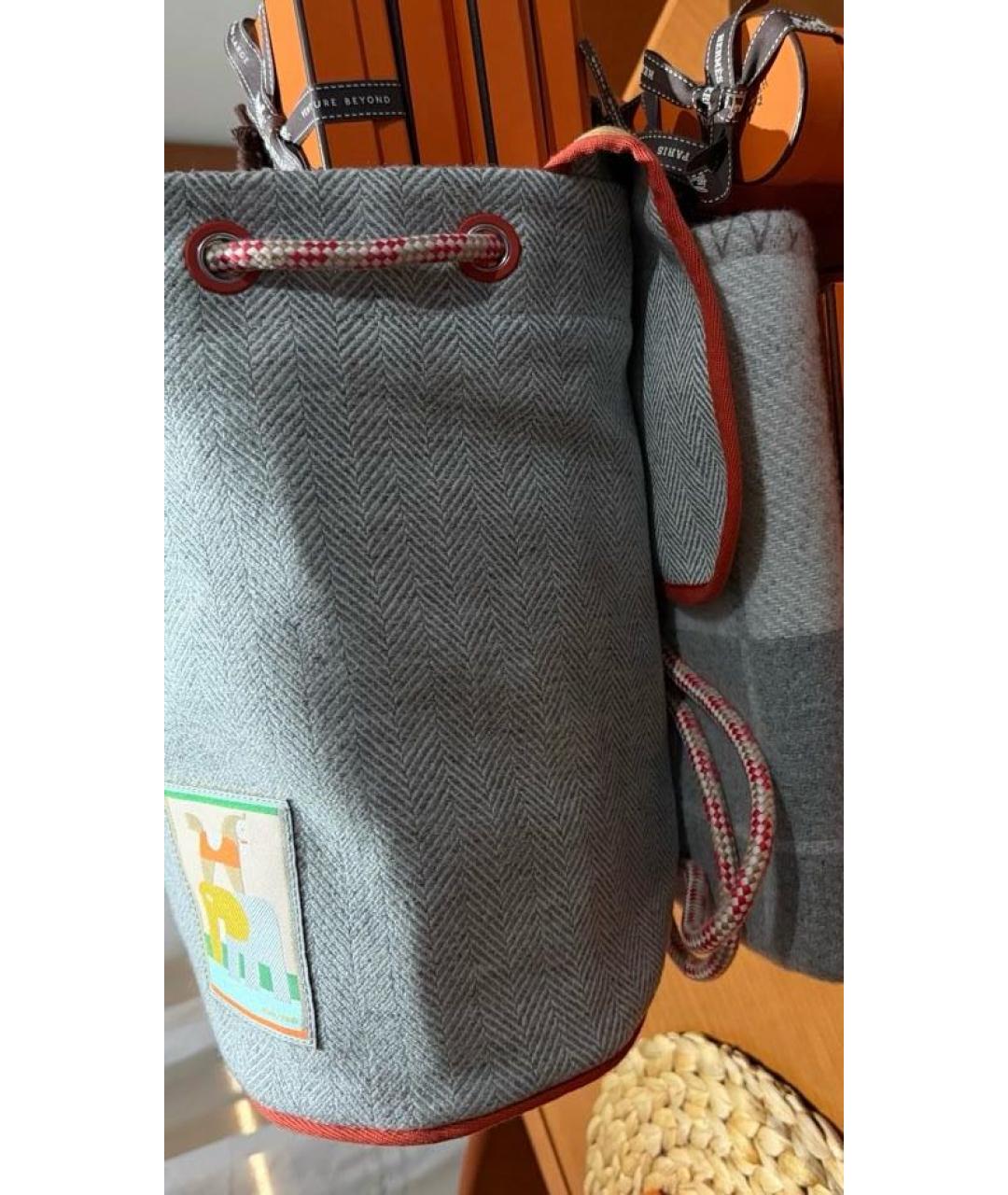 HERMES Мульти шерстяная пляжная сумка, фото 2