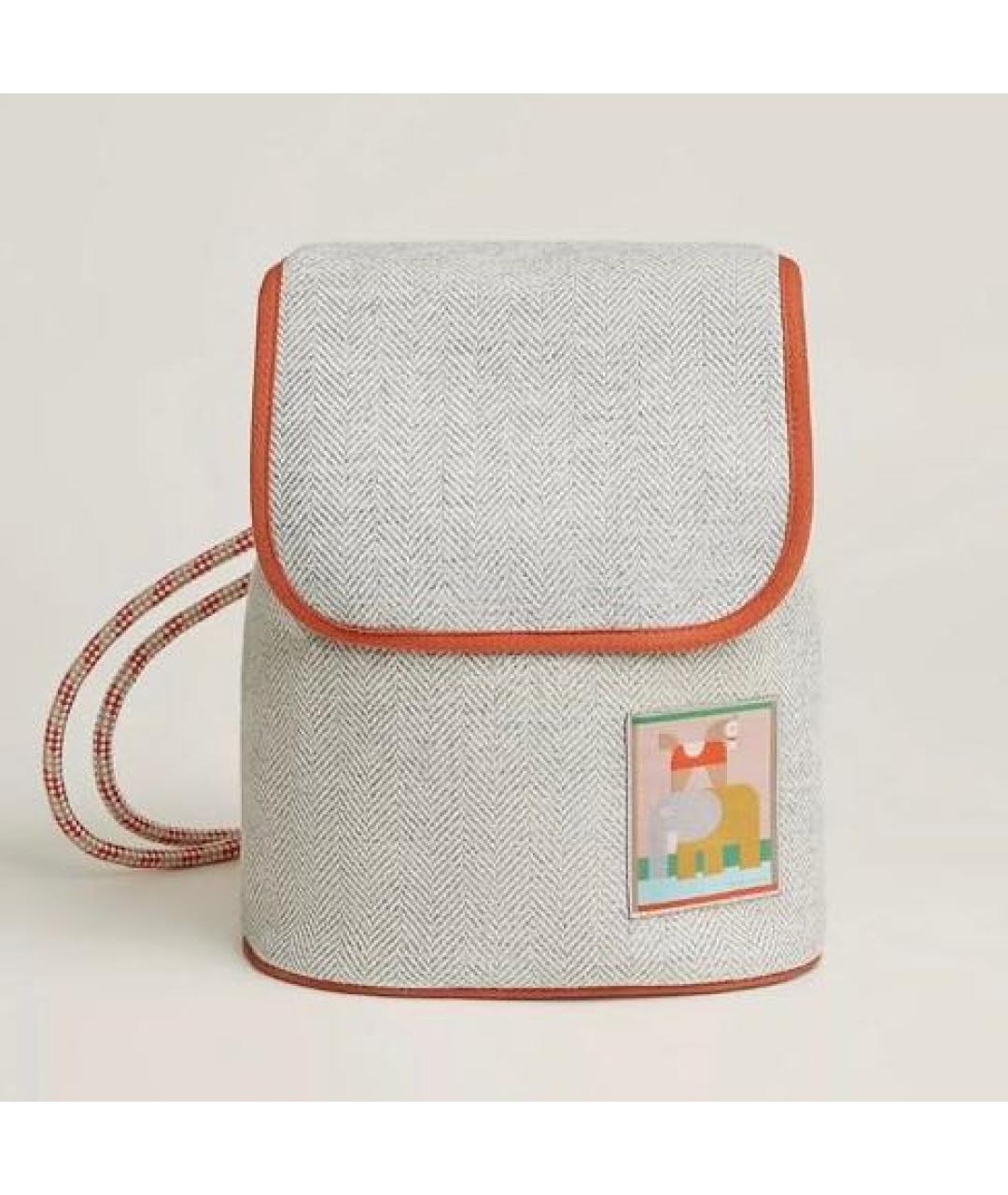 HERMES Мульти шерстяная пляжная сумка, фото 6