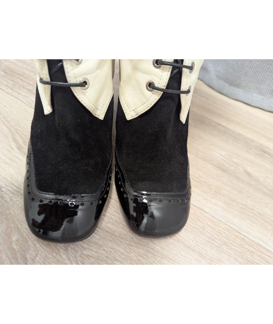 CHANEL Черные кожаные сапоги, фото 3