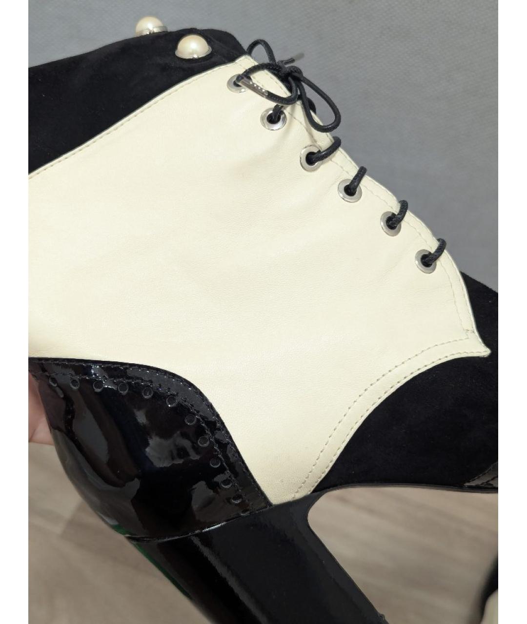 CHANEL Черные кожаные сапоги, фото 6