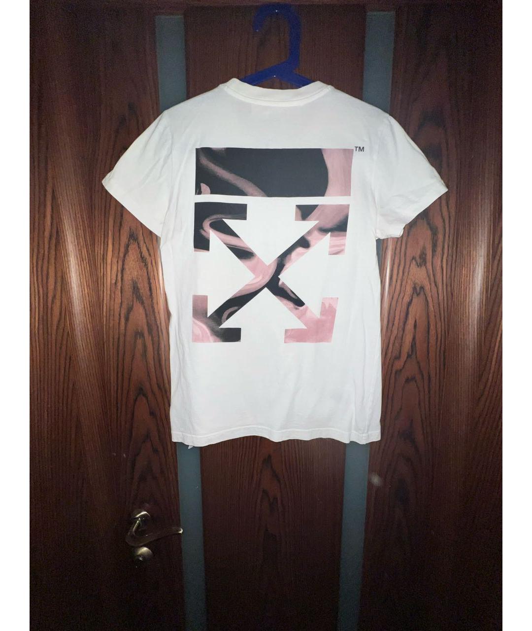 OFF-WHITE Белая хлопковая футболка, фото 2