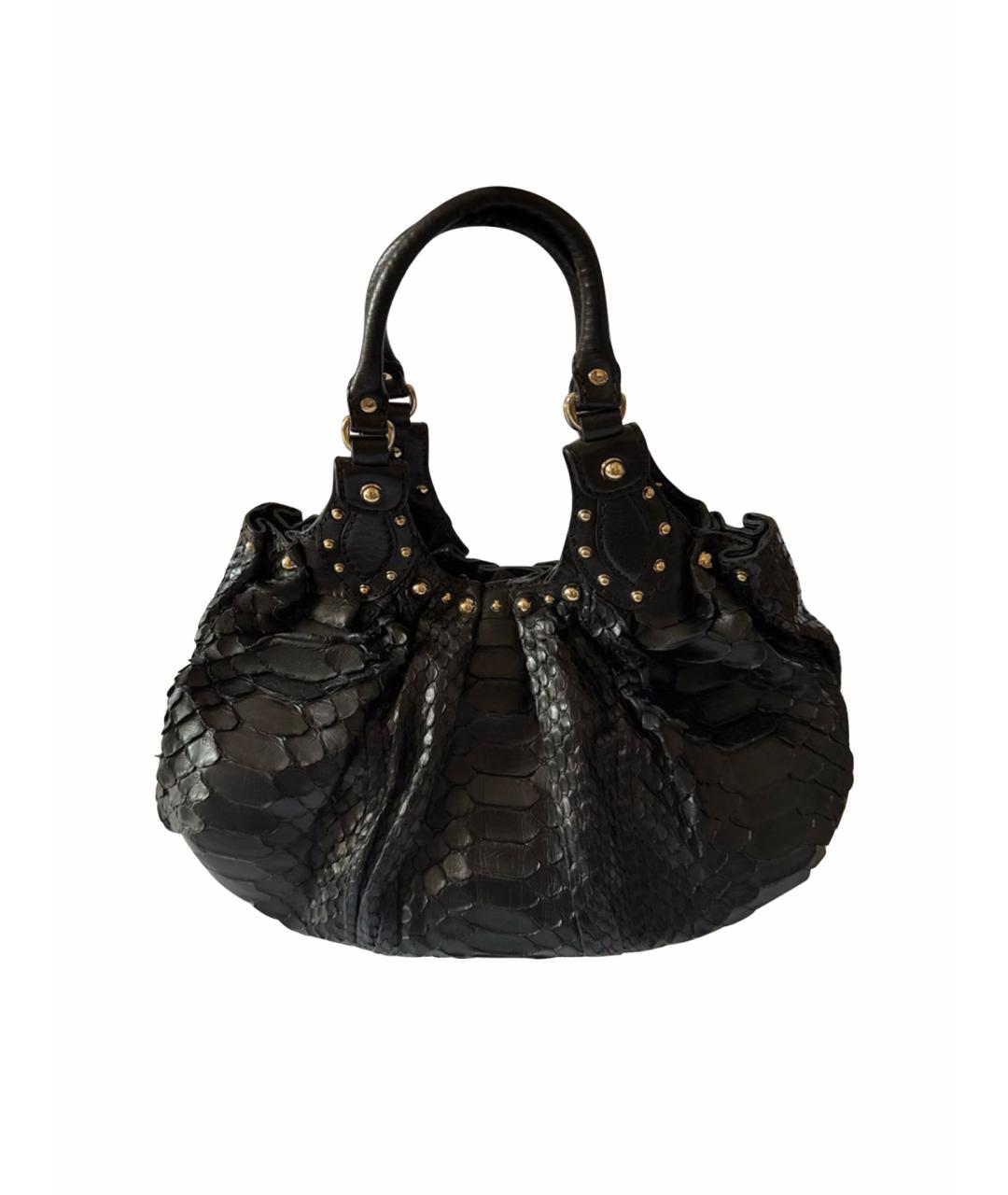 GUCCI Черная кожаная сумка тоут, фото 1