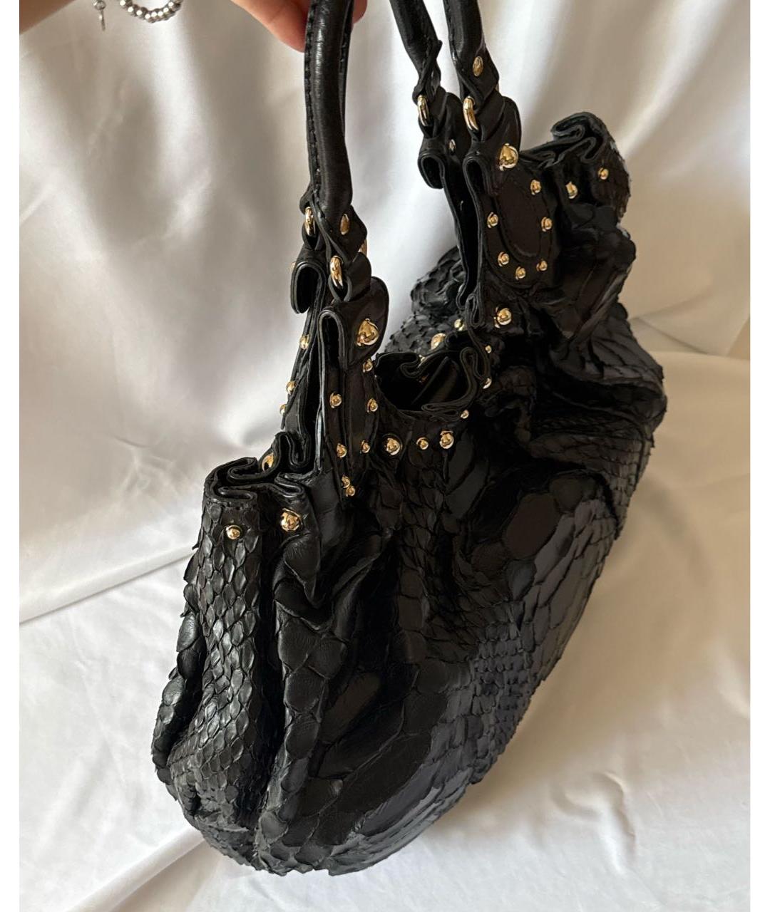 GUCCI Черная кожаная сумка тоут, фото 2