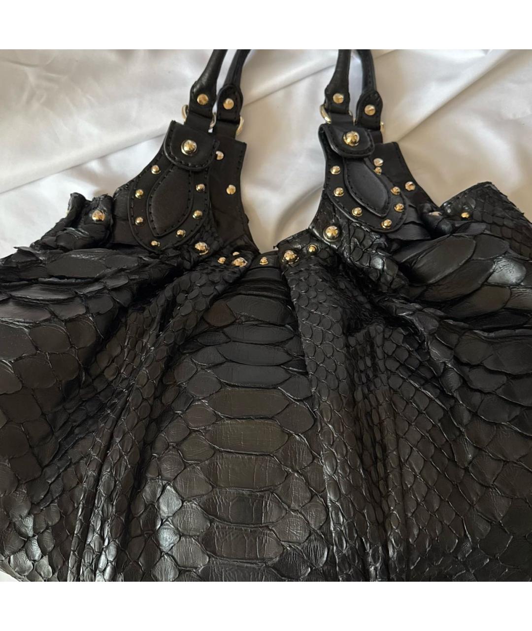 GUCCI Черная кожаная сумка тоут, фото 4