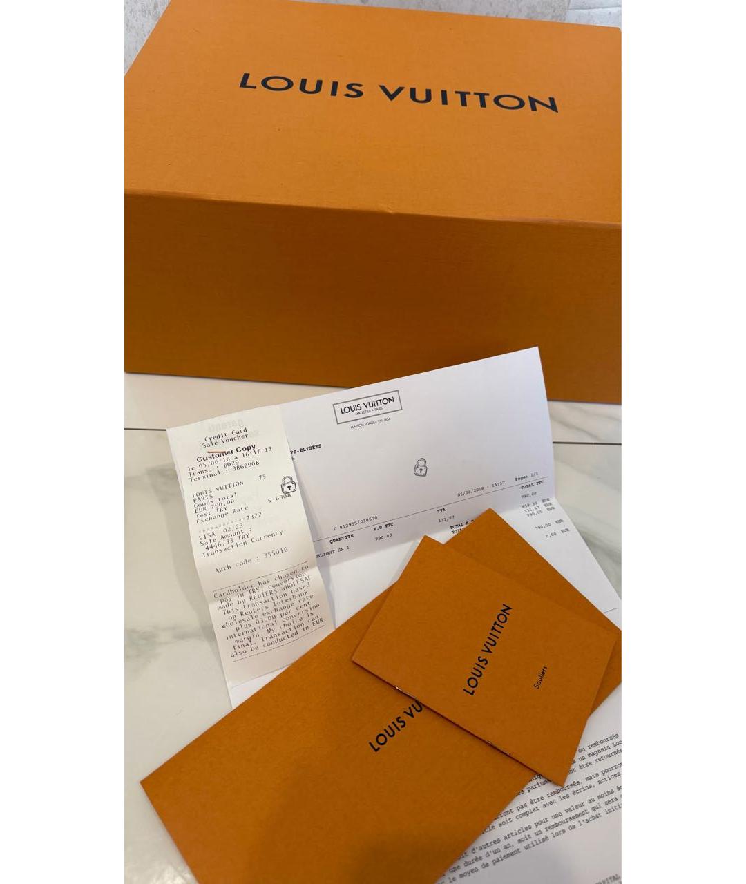 LOUIS VUITTON Антрацитовые кожаные кроссовки, фото 8