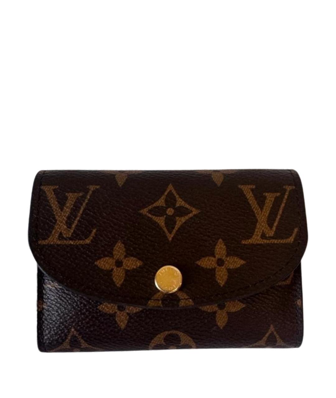 LOUIS VUITTON Коричневый кожаный кошелек, фото 1