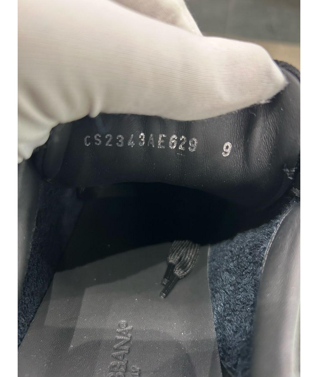 DOLCE&GABBANA Черные текстильные низкие кроссовки / кеды, фото 6