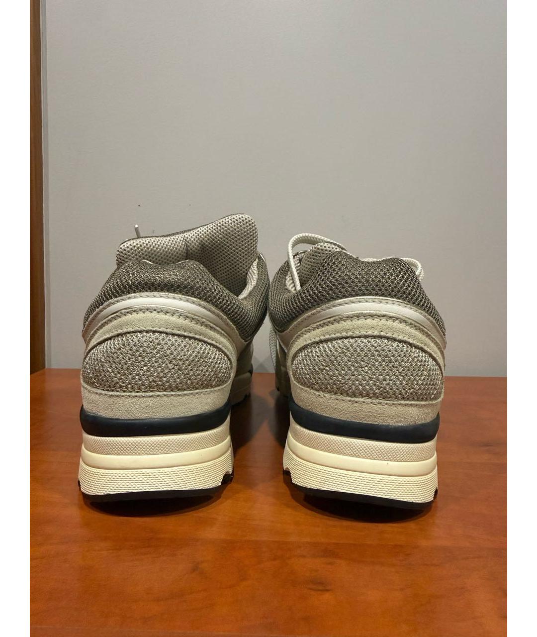 CHANEL Бежевые кроссовки из искусственной кожи, фото 4