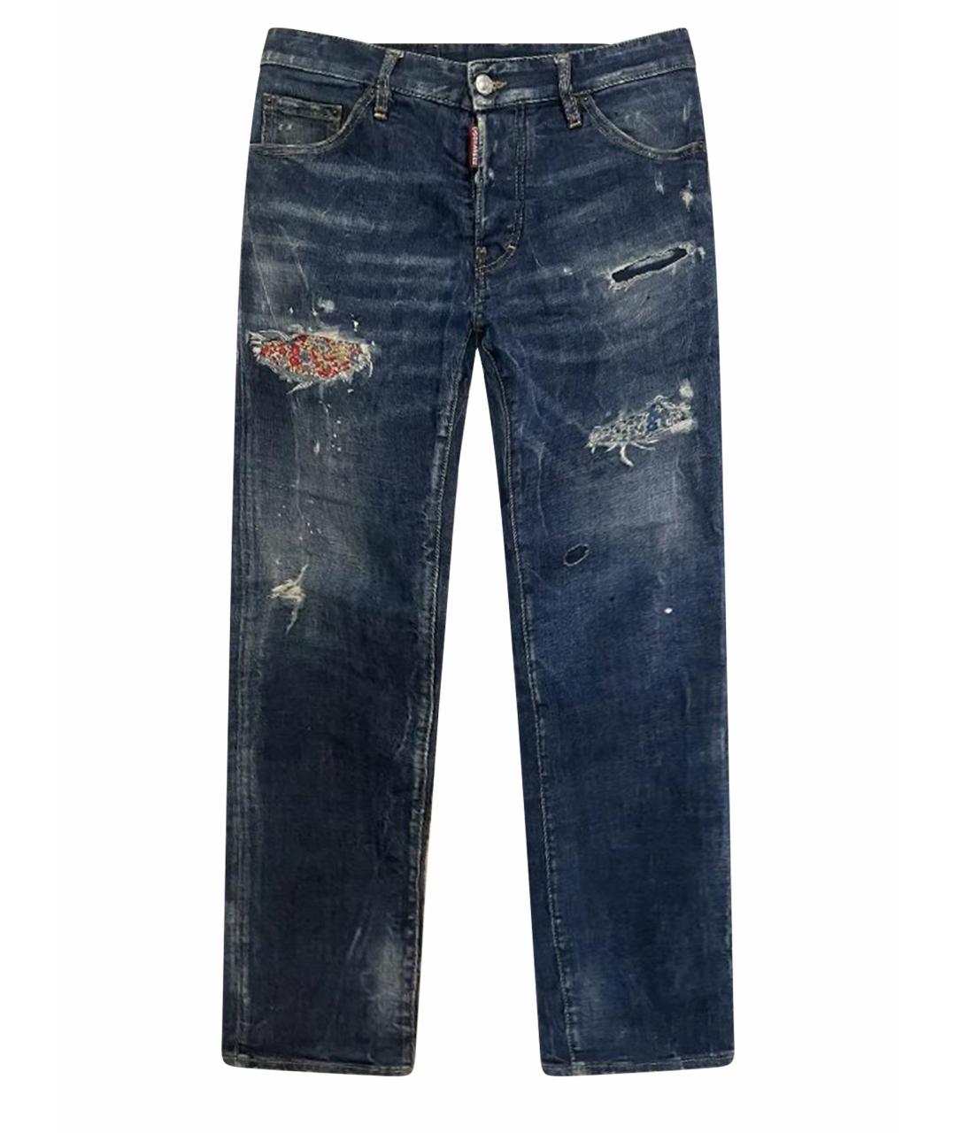 DSQUARED2 Синие хлопковые джинсы скинни, фото 1