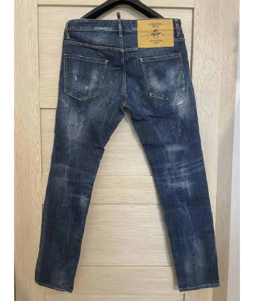 DSQUARED2 Синие хлопковые джинсы скинни, фото 2