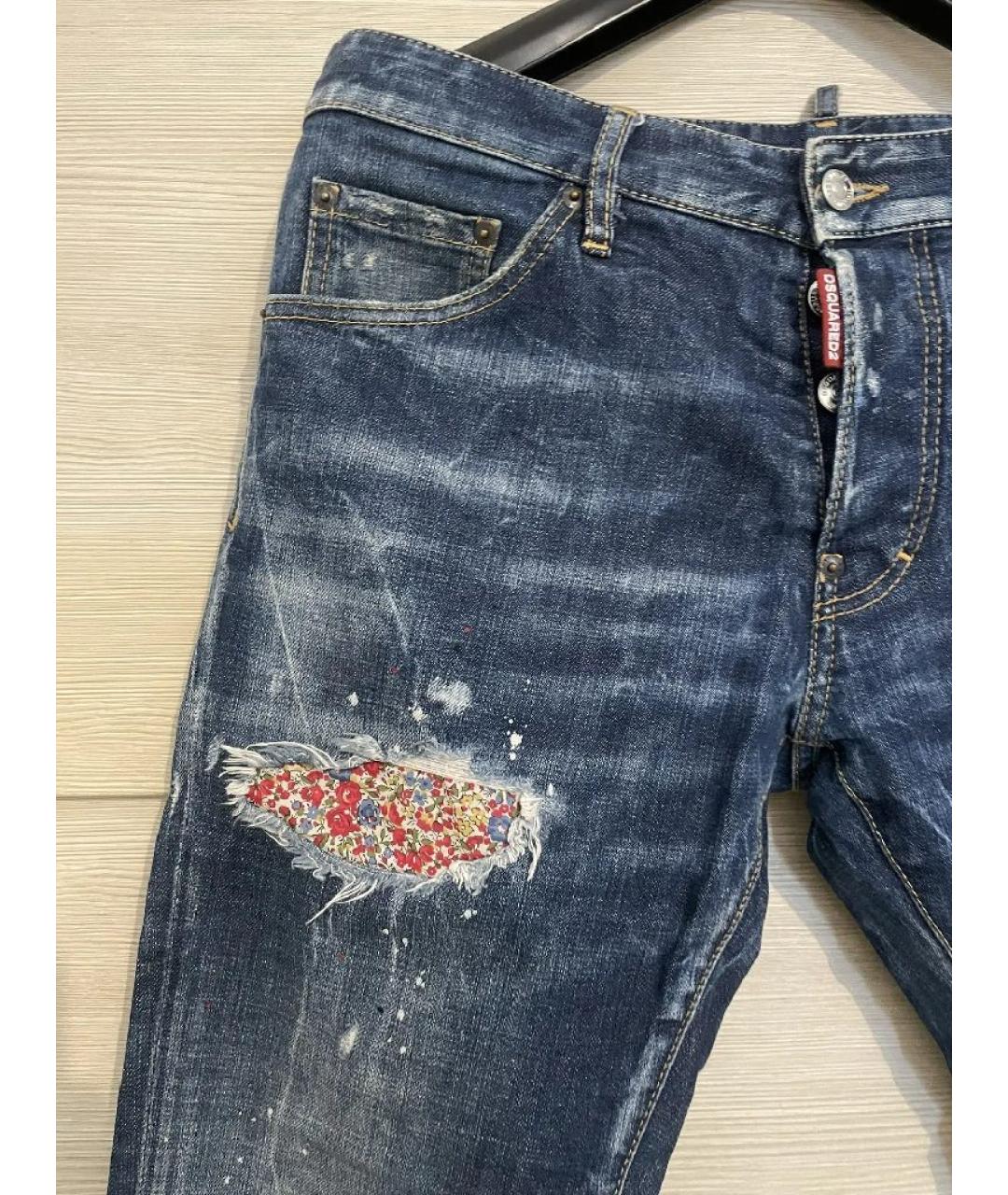 DSQUARED2 Синие хлопковые джинсы скинни, фото 3