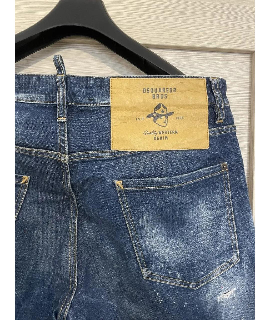 DSQUARED2 Синие хлопковые джинсы скинни, фото 4