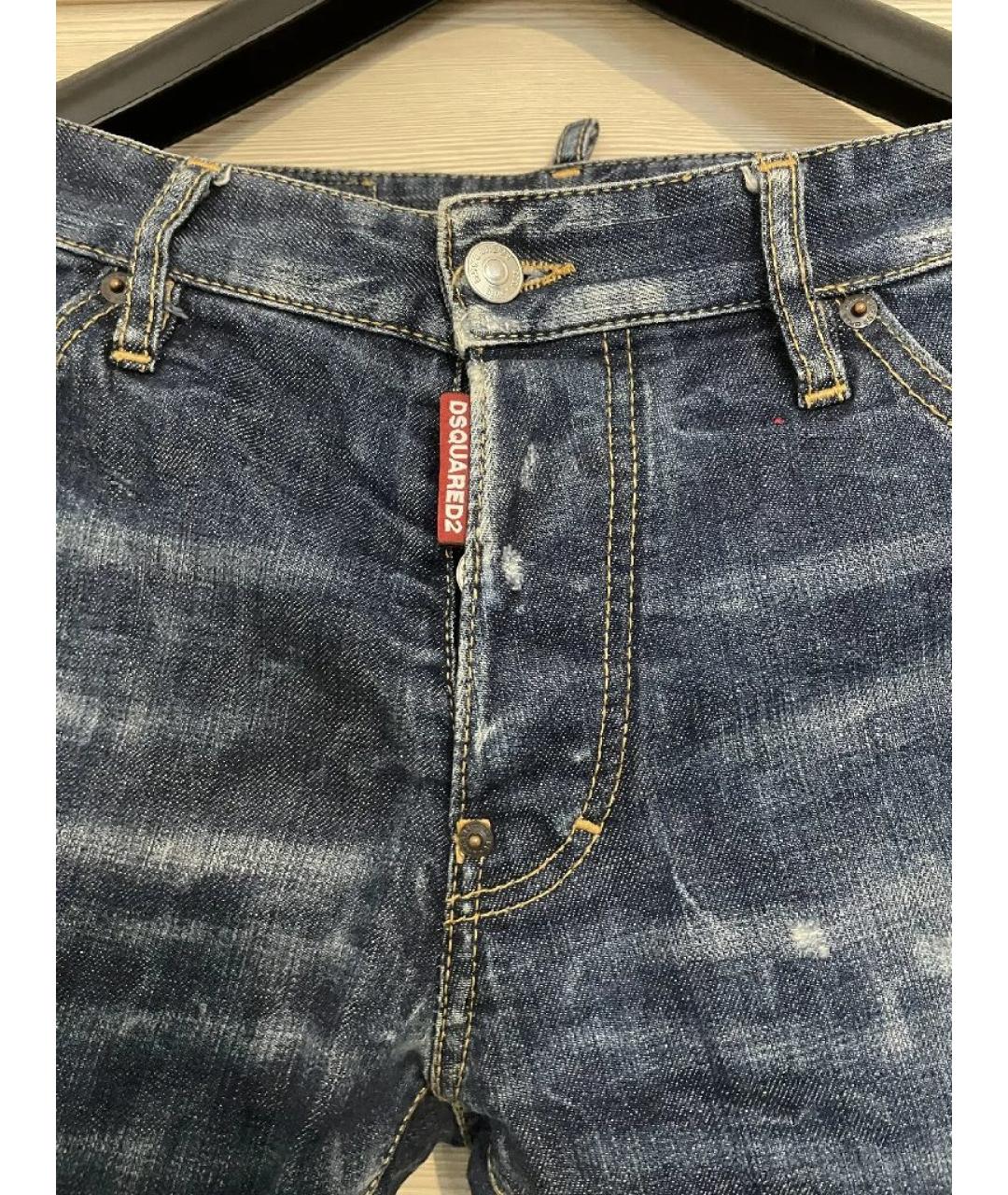 DSQUARED2 Синие хлопковые джинсы скинни, фото 5