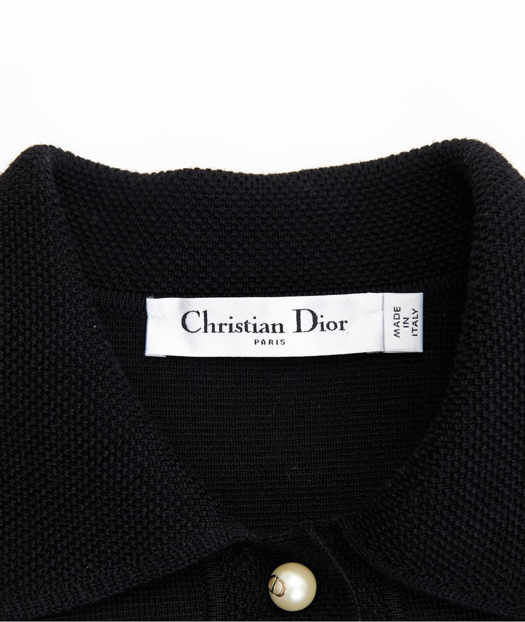 CHRISTIAN DIOR Черный шерстяной жакет/пиджак, фото 4