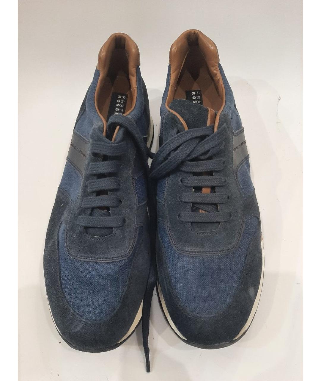 FRATELLI ROSSETTI Темно-синие кожаные низкие кроссовки / кеды, фото 2