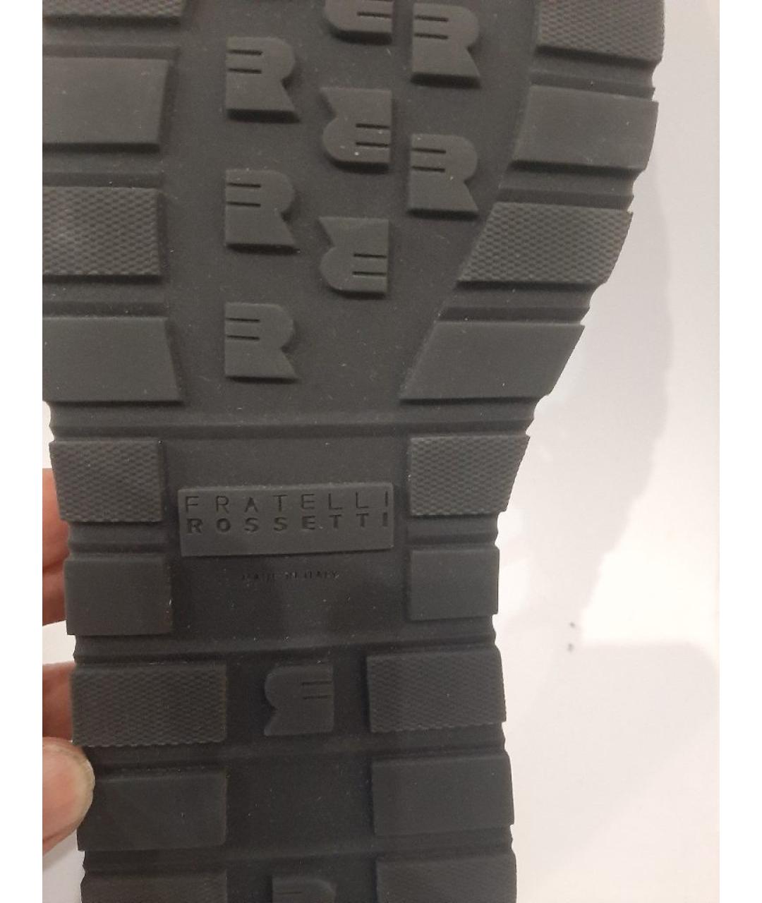 FRATELLI ROSSETTI Темно-синие кожаные низкие кроссовки / кеды, фото 7