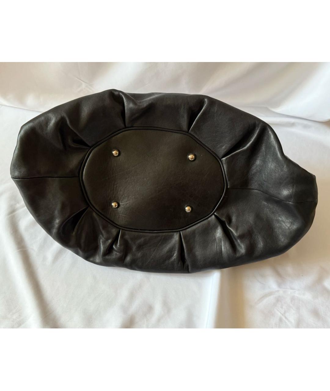 CHRISTIAN DIOR Черная кожаная сумка с короткими ручками, фото 6